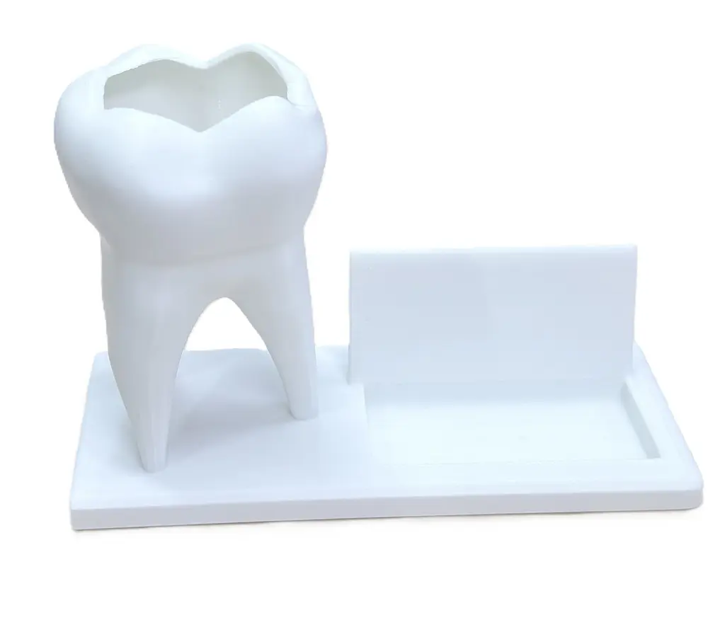 Підставка для візиток та ручок «Tooth Office» (зуб), 16 × 7 × 11 см, 3D-друк