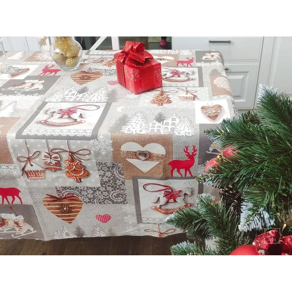 Скатерть Ecotton 11470-1 Лапландия рогожка 220х150 см (24207) - фото 3