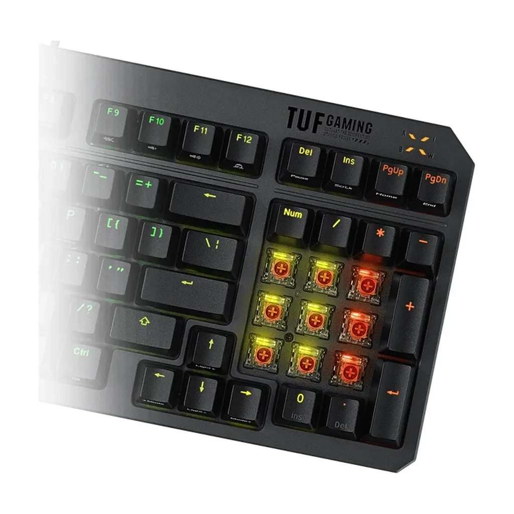 Клавиатура ASUS TUF Gaming K3 Gen II Opti-Mech RGB Red Switches USB UA Black (90MP0390-BKMA00) - фото 8