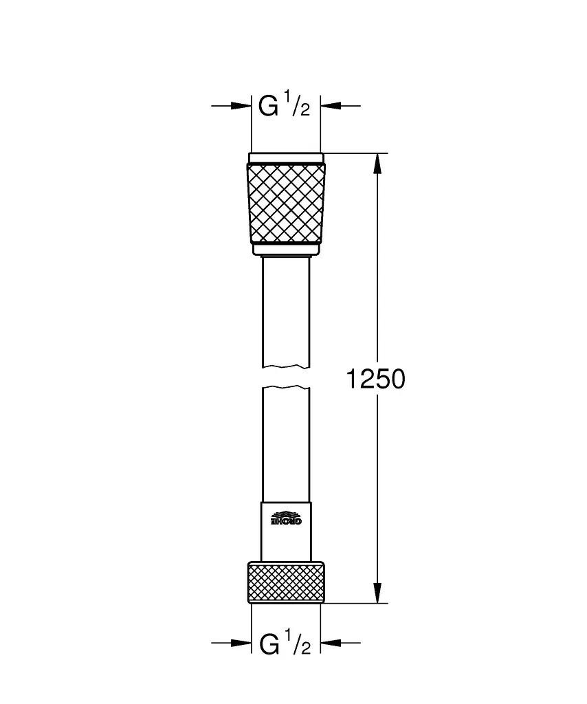 Душовий шланг 1250 мм Grohe Relexaflex 28150002, Хром - фото 2