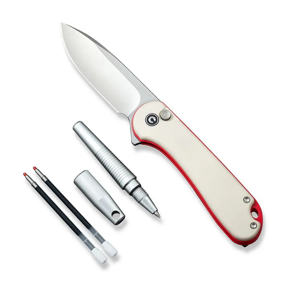 Комплект ніж складаний і ручка Civivi StellarQuill Pen & Button Lock Elementum II Knife Combo Gift Pack C23049 - фото 3
