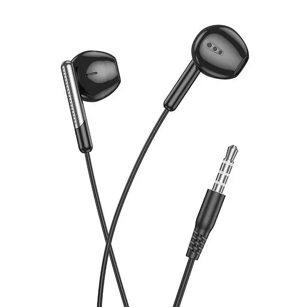 Проводные наушники Hoco M123  Glory universal earphones with microphone, 3.5mm, 1.2m, black - фото 2