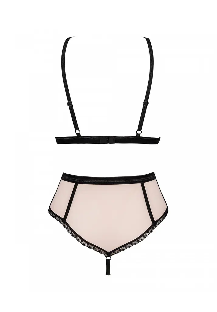 Комплект білизни Obsessive Lilines L/XL рожевий - фото 6