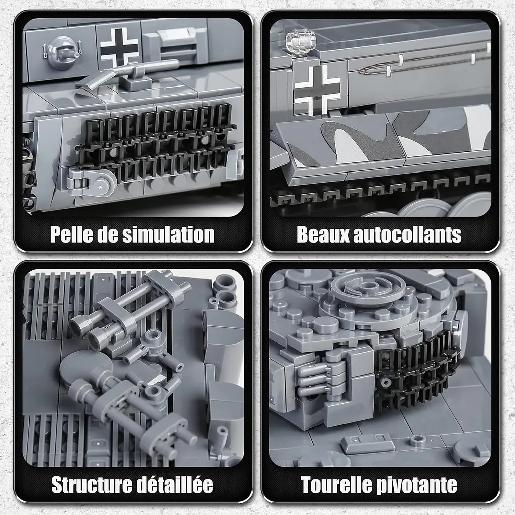 Конструктор танк  ТИГР Tiger Tank Mould King  Technik  20014, для дорослих та дітей, 800 деталей - фото 6