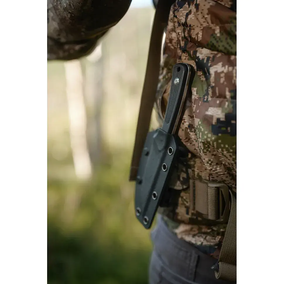 Ніж фіксований туристичний Civivi Carveth (9,1 см) AEB-L / G10 чорний з чохлом - фото 12