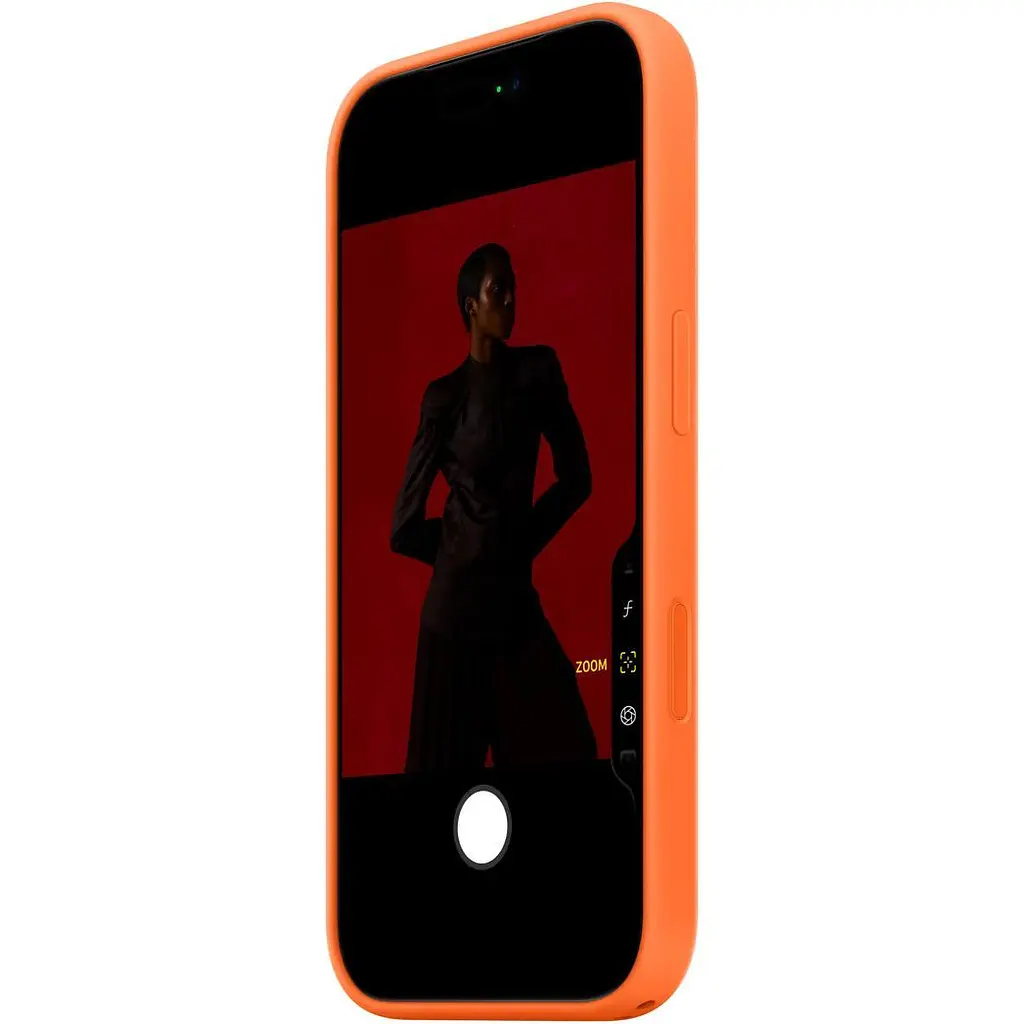 Чохол Silicone Case with Button, Animation, MagSafe для Apple iPhone 17 Pro Orange ААА [149944] - фото 4