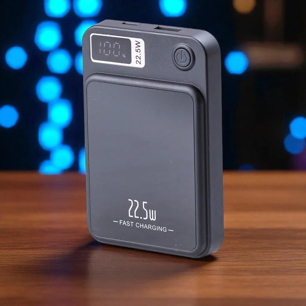 Портативний універсальний павербанк Li-Pol 5000 мАг/mAh із роз'ємами USB-C/USB-A Power bank Smart X портативний зарядний пристрій зі швидкою зарядкою 22.5 W для телефону та інших пристроїв Чорний - фото 3