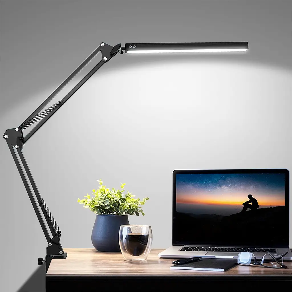 Світильник настільний Eurolamp LED на струбцині чорний  (LED-TLS-10W(black)) - фото 4