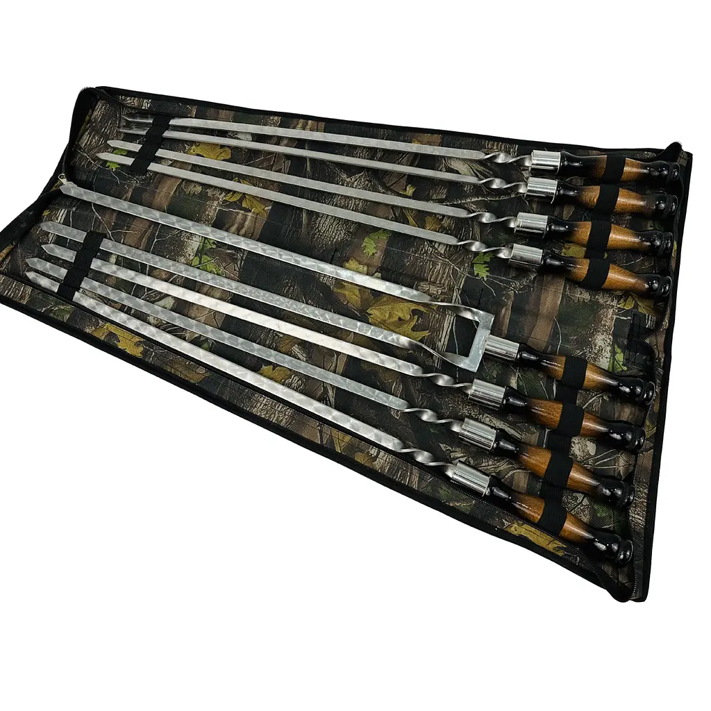 Набір шампурів "GRADIENT" у чохлі - книжці, 7 шампурів з нержавіючої сталі і подвійний шампур - фото 5