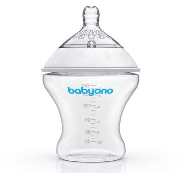 Пляшка для годування BabyOno Natural Nursing, повільний потік, 180 мл (1450) - фото 2