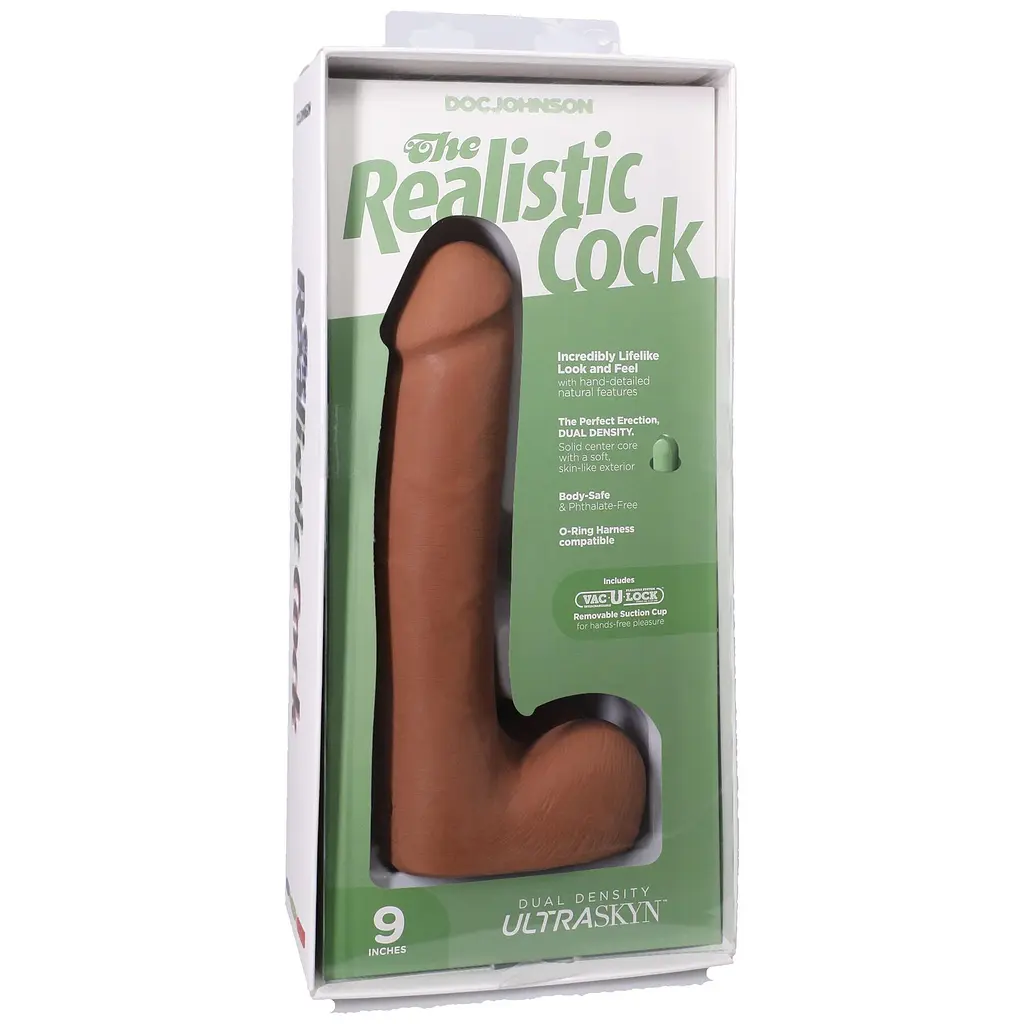 Фалоімітатор Doc Johnson The Realistic Cock ULTRASKYN 9 Inch with Balls, 22.9 см - фото 8