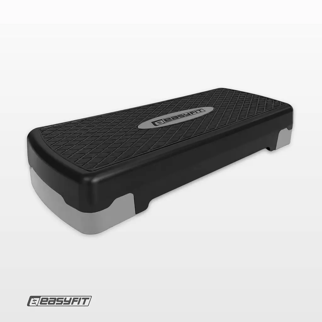 Степ-платформа EasyFit Step-B 2-ступінчаста чорно-сіра - фото 2