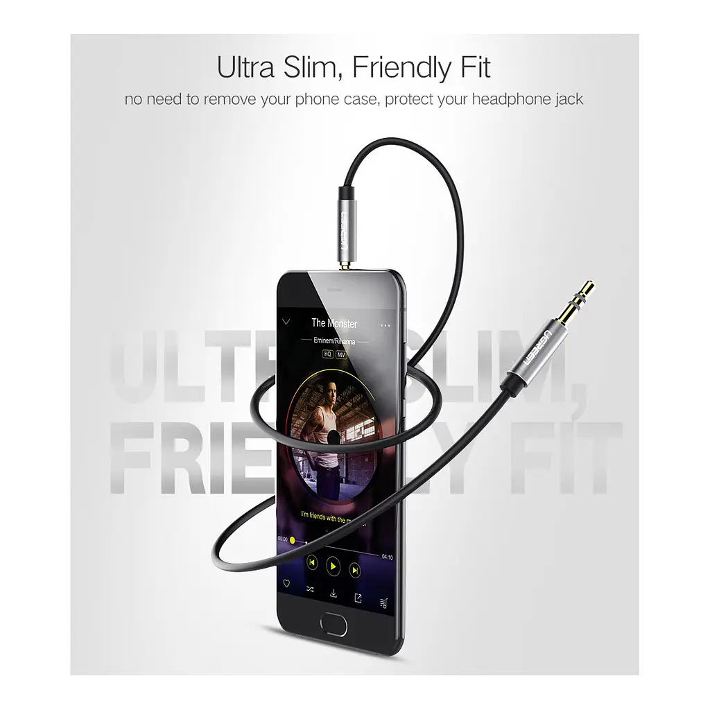 Кабель мультимедійний 3.5mm M to 3.5mm M 3.0m AV119 black Ugreen (10736) - фото 8