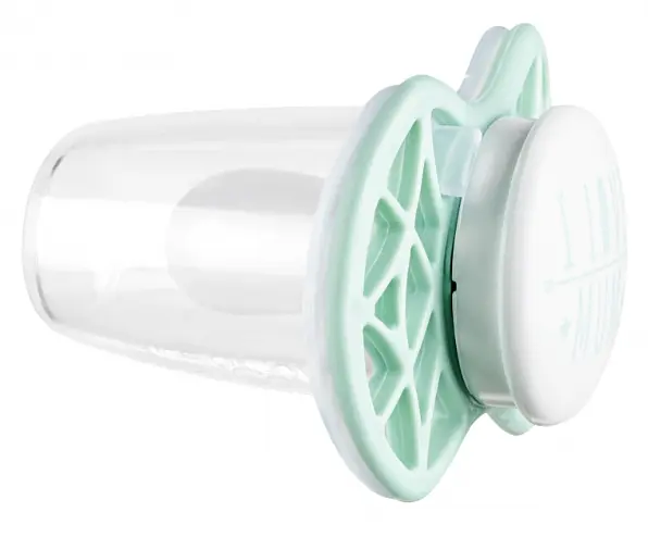 Силіконова симетрична пустушка Nuvita Air55 Cool I Love Mum, 0+ міс., м'ятний (NV7065SG) - фото 2