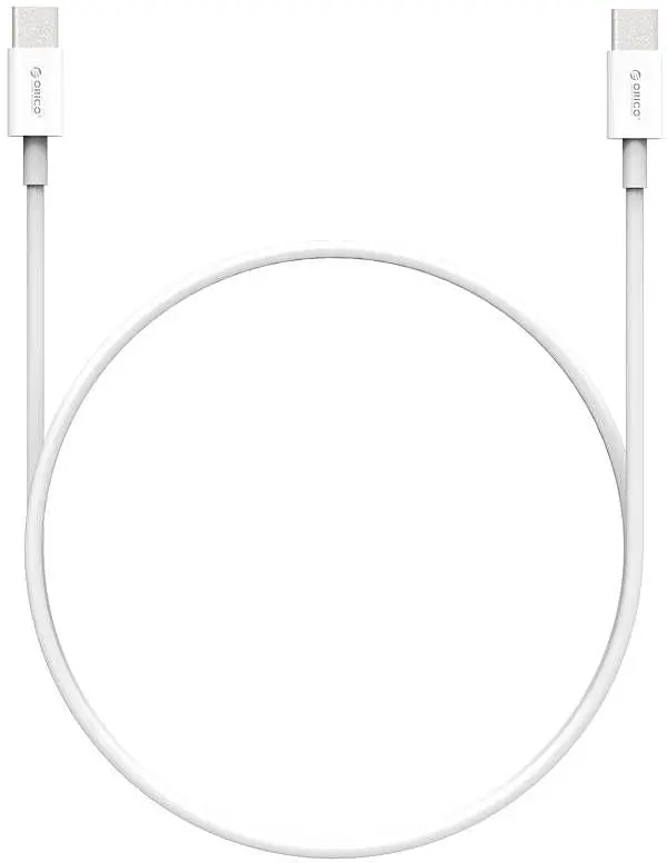 Кабель Orico USB Type-C - USB Type-C (M/M), 100W, 1 м White (CA913381) - фото 2
