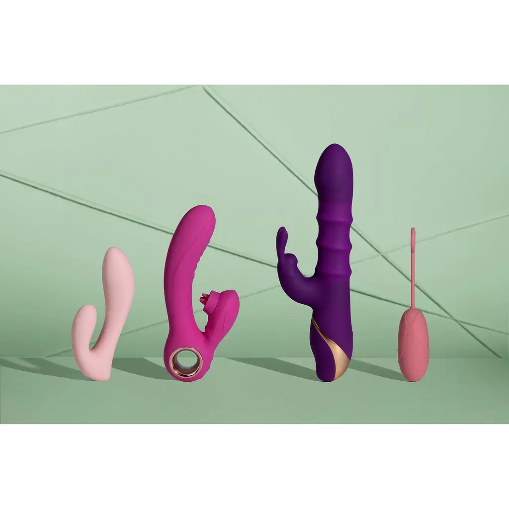 Вібратор-кролик Loveline Tongue Flickering and Heating, 21,5 см (рожевий) - фото 10