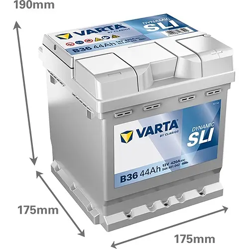 Акумулятор Varta Dynamic SLI 12В 44Аг 420А (EN) R+ (544401042) - фото 3
