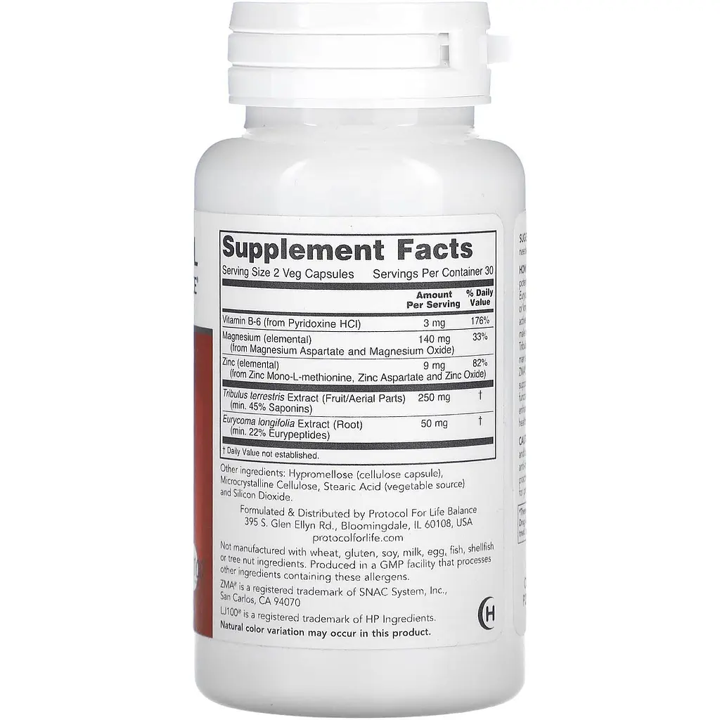 Репродуктивное здоровье мужчин Protocol for Life Balance Virility For Men 60 капсул - фото 2