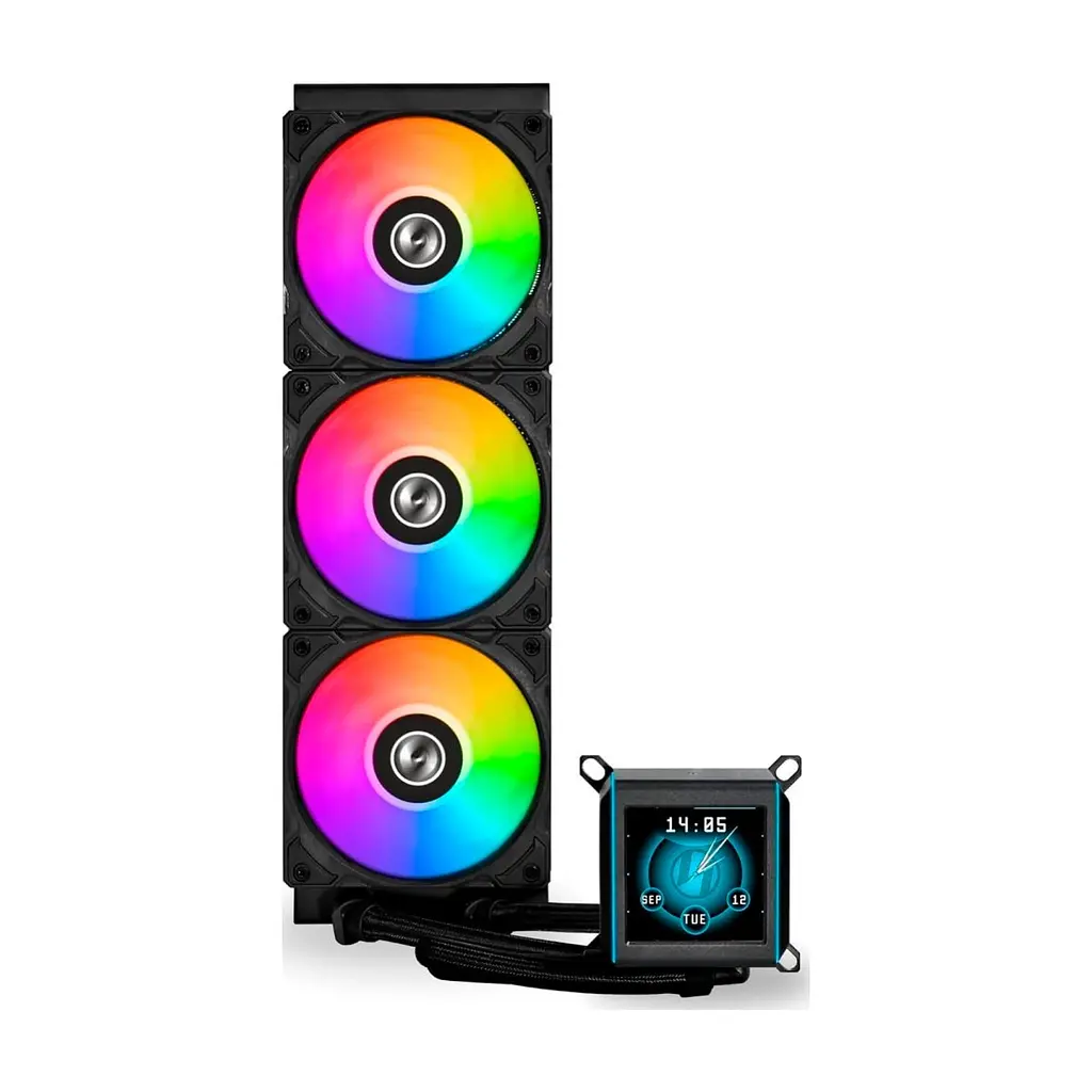 Система рідинного охолодження Lian Li Galahad II LCD, 360 Black (G89.GA2ALCD36B.00) - фото 3