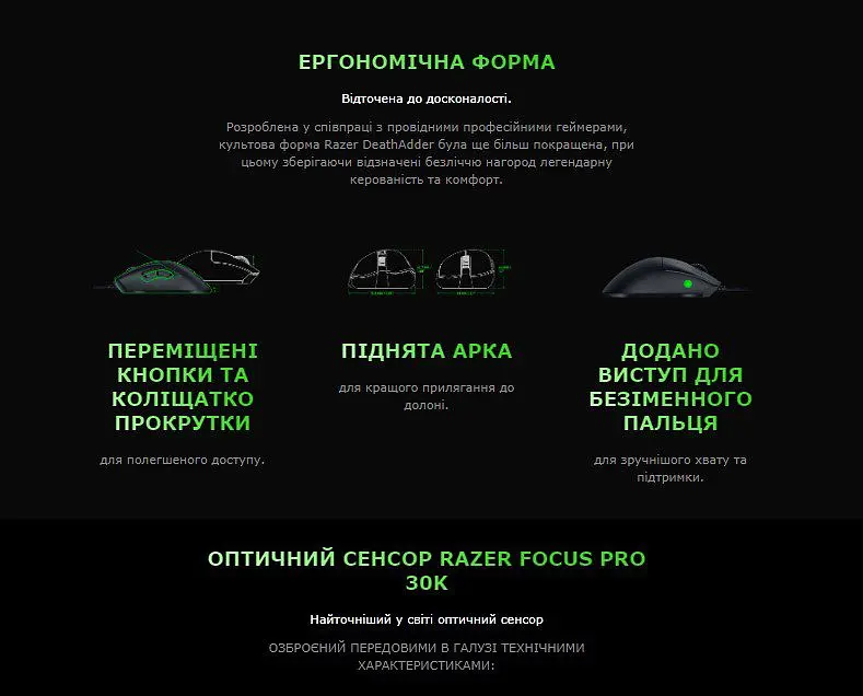Игровая мышь RAZER V-3 DeathAdder Black ESports Gaming, 30000 DPI, 70G - фото 7