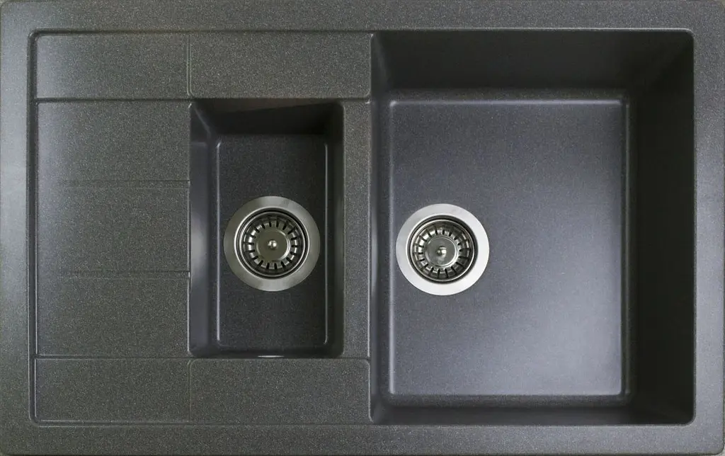 Кухонна мийка Adamant ANILA PLUS сіра 775x495x200 мм, з крилом 77,5 см