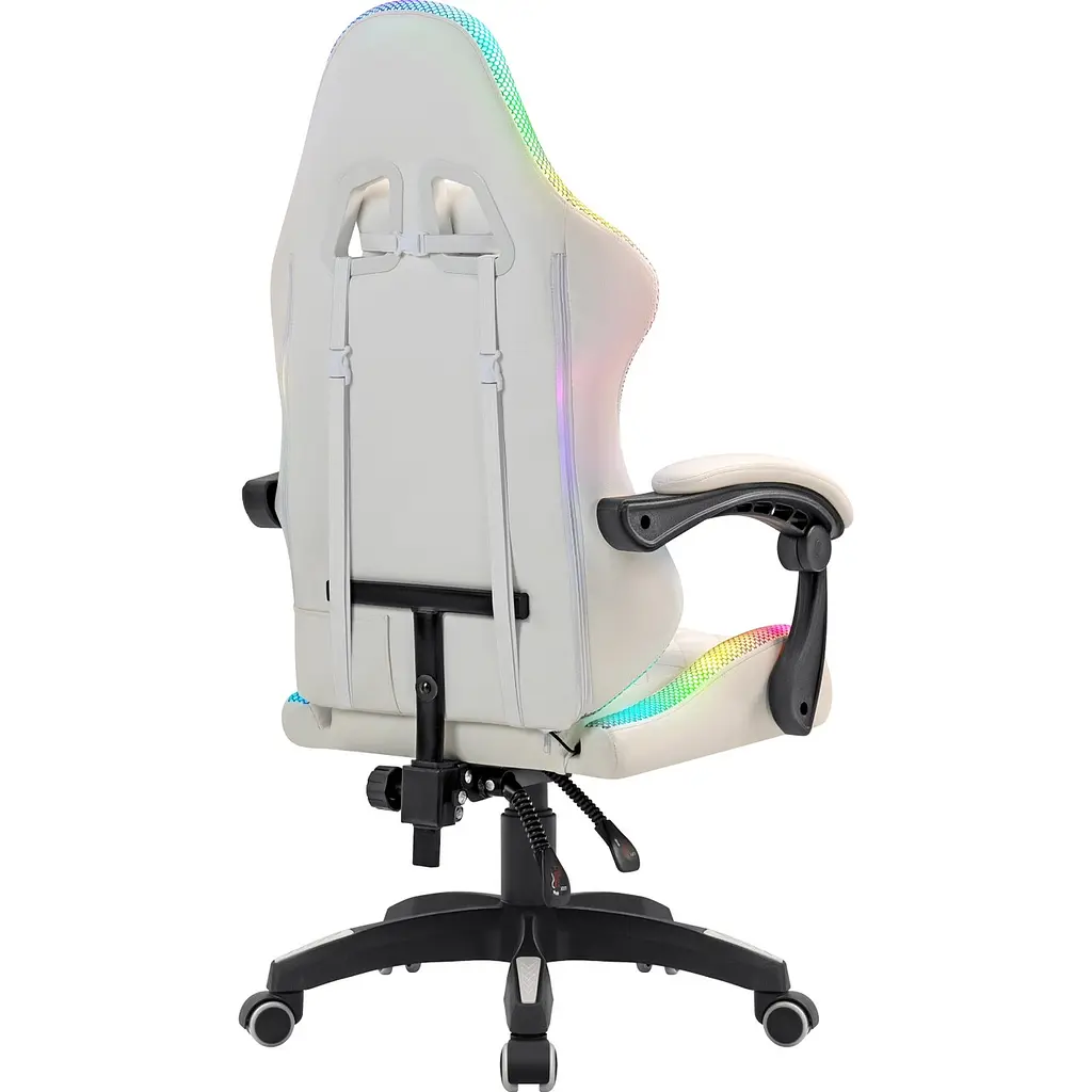 Крісло ігрове Defender Energy, Клас 4, 50мм, PU, ​​RGB, біле - фото 4