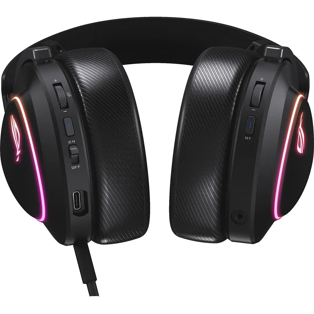 Бездротова гарнітура ASUS ROG Delta II BT/WL RGB Black (90YH03W0-BHUA00) - фото 5