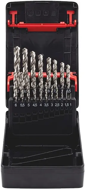 Набір свердел спіральних Wurth DIN338-HSCO-OX-(D1-10)-0.5 ZEBRA 19 шт. (арт. 0626000019) - фото 2