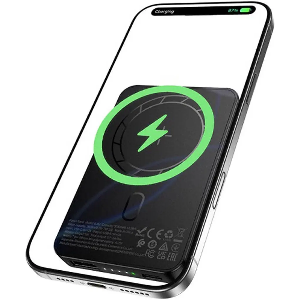 Зовнішній акумулятор Borofone BJ82 with MagSafe 5000mAh 10W Black [161172] - фото 5