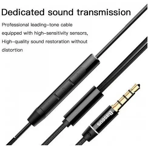 Навушники з мікрофоном Baseus Encok H06 lateral in-ear Wired Earphone (NGH06-C01) чорні - фото 6