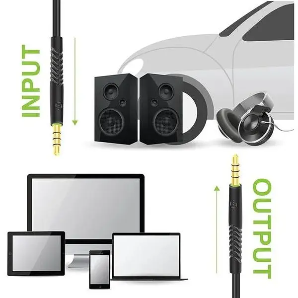 Кабель Intaleo CBFLEXA1 AUX 1.2м Black - фото 3