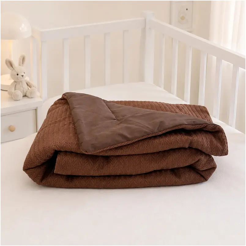 Плед дитячий MirSon Premium Pique Brown 90х110 см (2200013893622) - фото 5