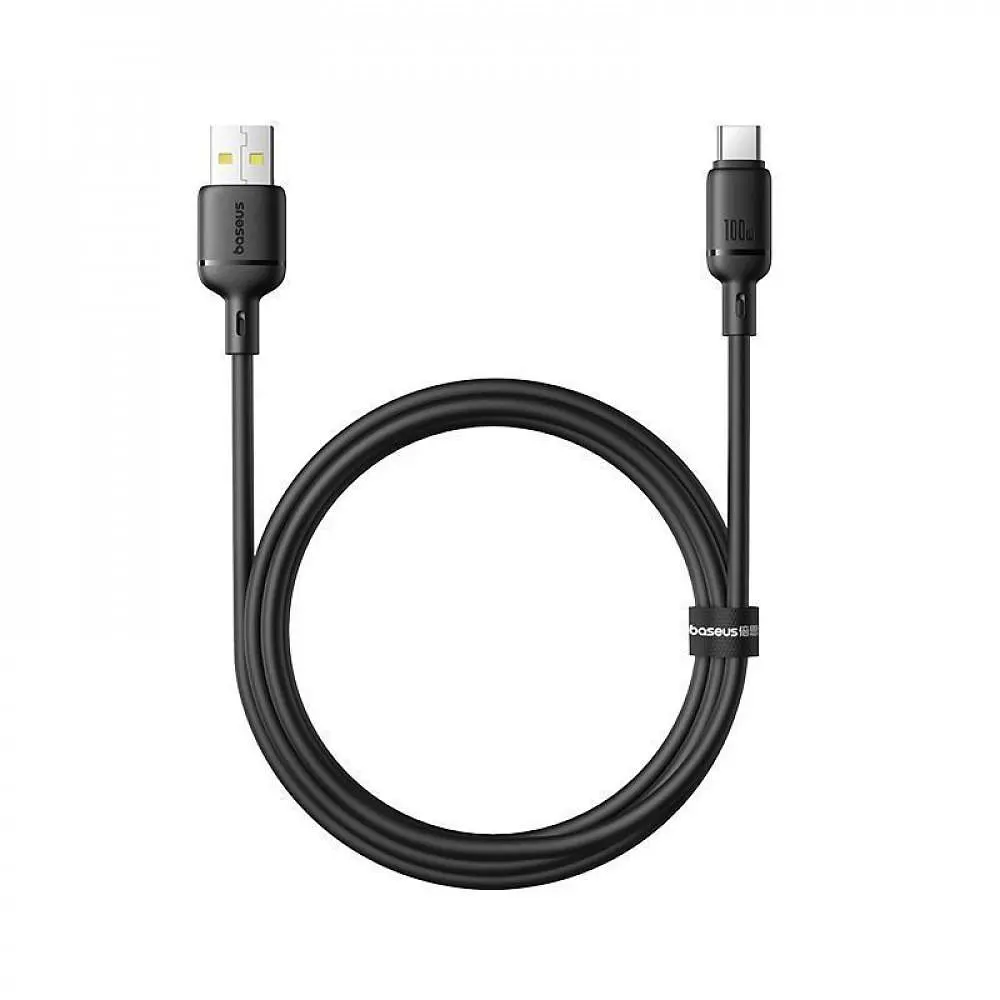 Кабель Baseus Silky Series Fast Charging Type-C 100W (1m) black (P10377703113-00) - фото 3