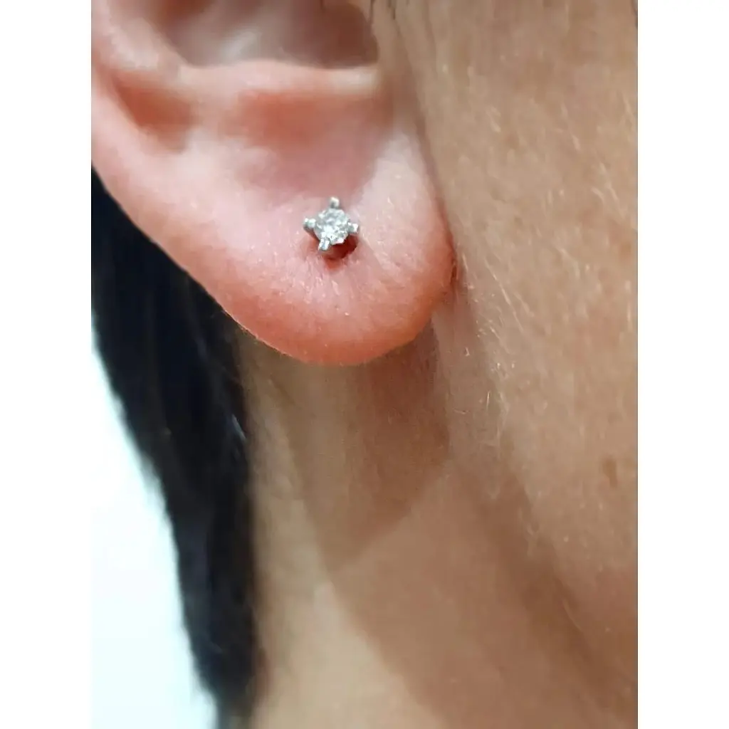 Золотые серьги-пуссеты Qvaliz с фианитами. 40200789Б - фото 2