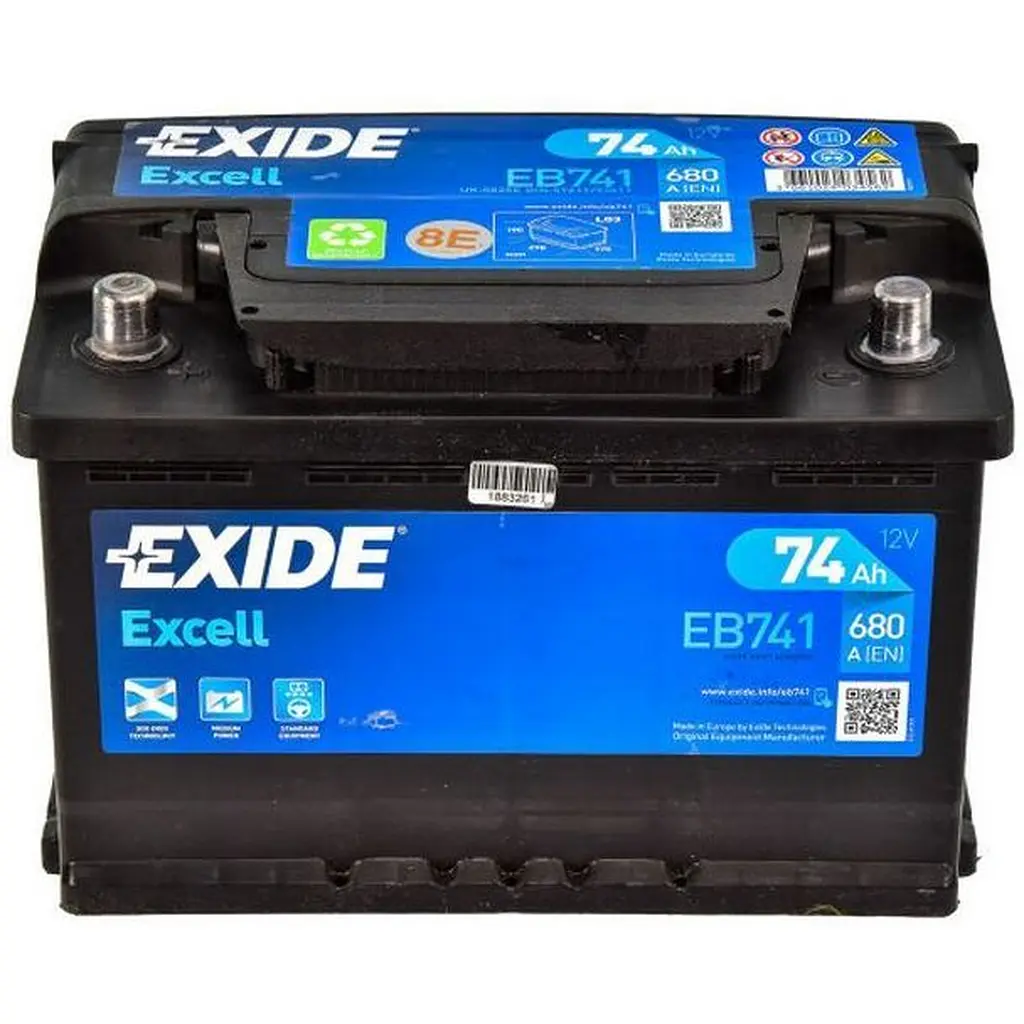 Автомобильный аккумулятор Exide Excell EB741 (+/-) 6СТ-74Ah Аз 680A (EN) - фото 2