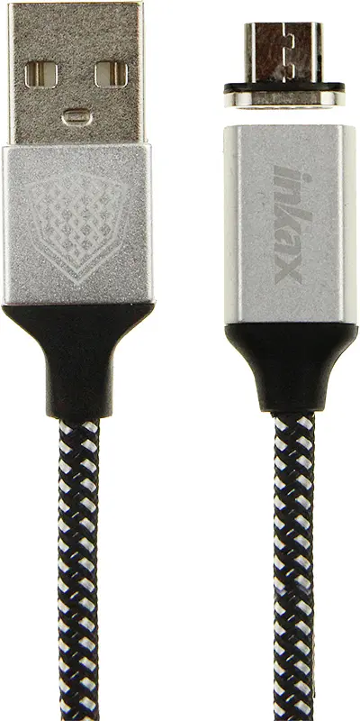 Кабель INKAX CK-50 magnetic Micro cable 1m Black - фото 2
