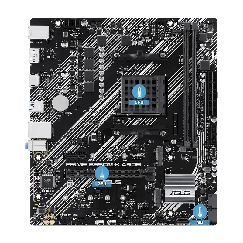 Материнська плата Asus B550M-K Prime Socket AM4 (PRIME B550M-K) - фото 2