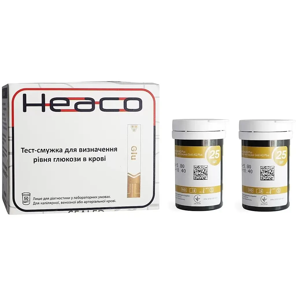 Тест-полоски Heaco Gold AQ Plus 50 шт. - фото 2