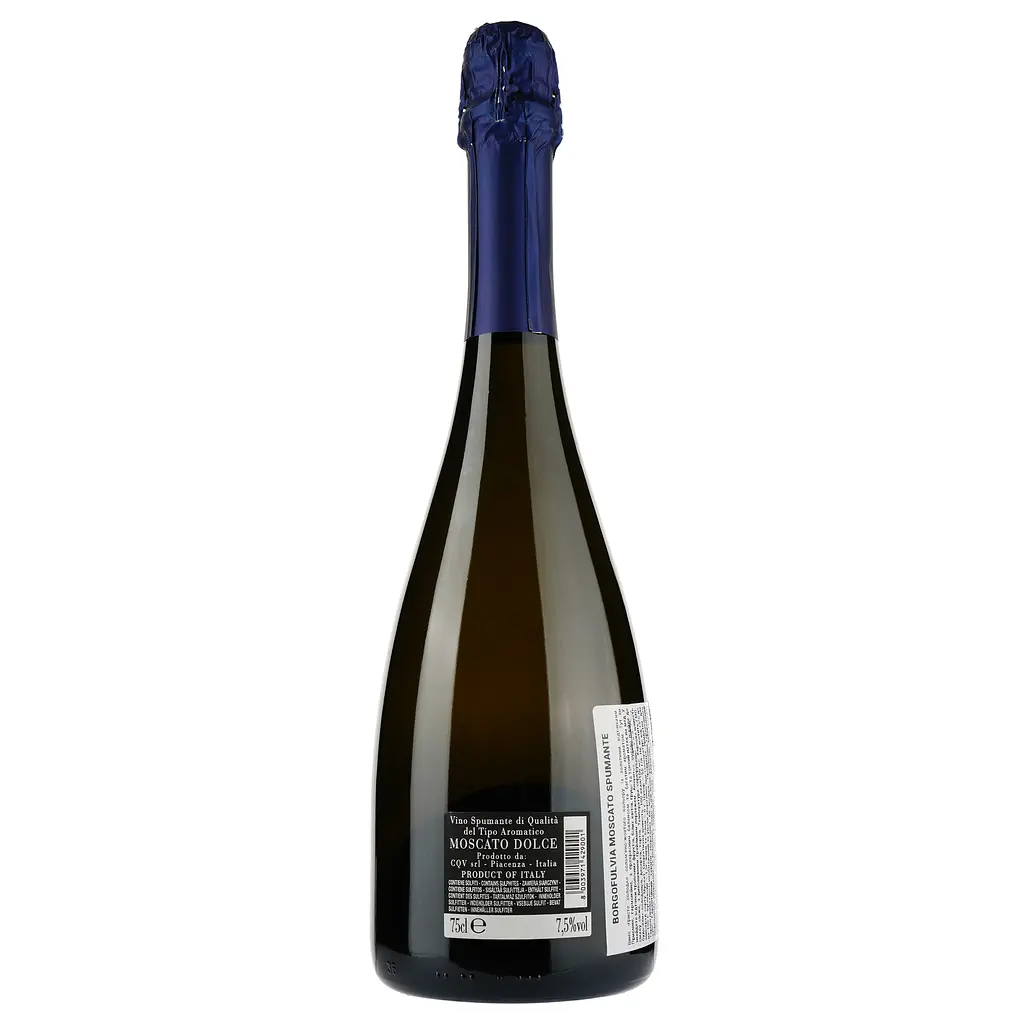 Игристое вино Borgofulvia Spumante Moscato dolce, белое, полусладкое, 7,5%, 0,75 л - фото 2