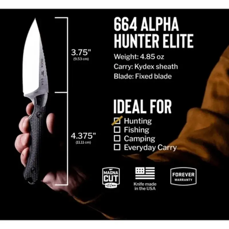 Ніж Buck Alpha Hunter Elite чорний (664BKS) - фото 11