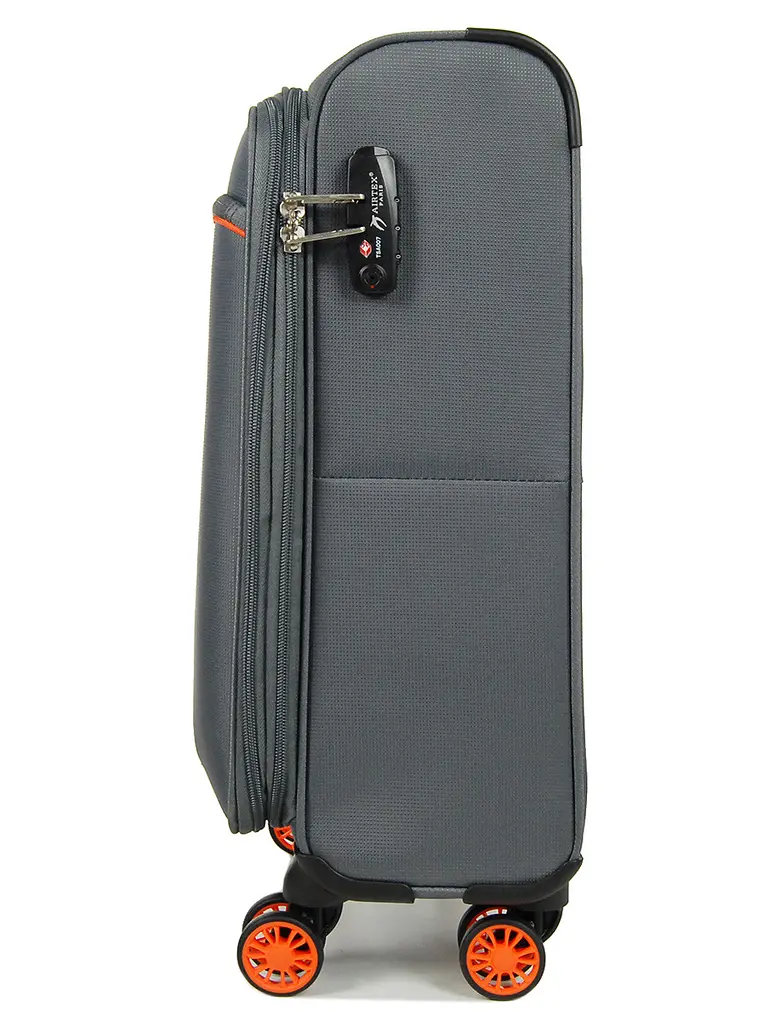 Валіза Малий (S) тканинний на 4 колесах Airtex 825 27 л 55х35х20 см Сірий - фото 5