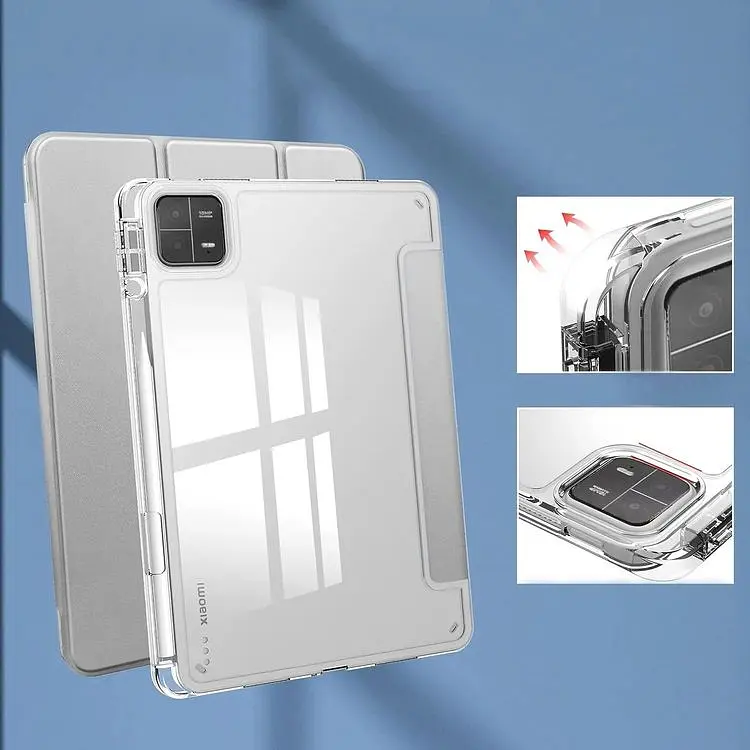 Чехол-книжка BeCover TPU Edge с креплением для стилуса для Xiaomi Mi Pad 6 / 6 Pro 11" Sliver (709560) - фото 3