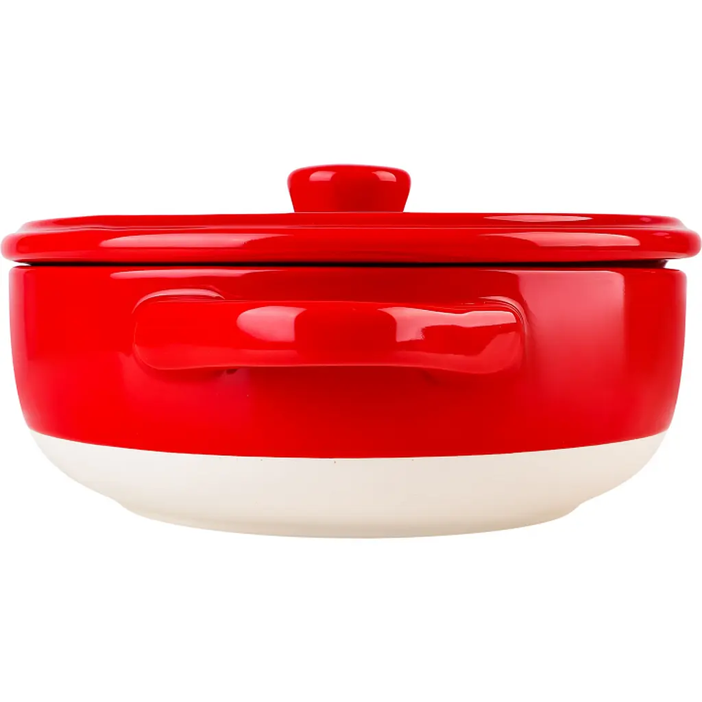 Форма для запекания МВМ My Home круглая с крышкой M 22.5х18х7.5 см (KP-45 M WHITE/RED) - фото 8