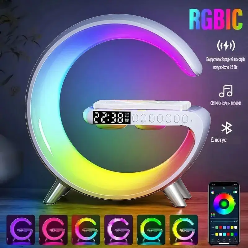 Настільна лампа XPRO з колоною RGB-підсвічуванням Bluetooth L39 (44588-_276) - фото 9
