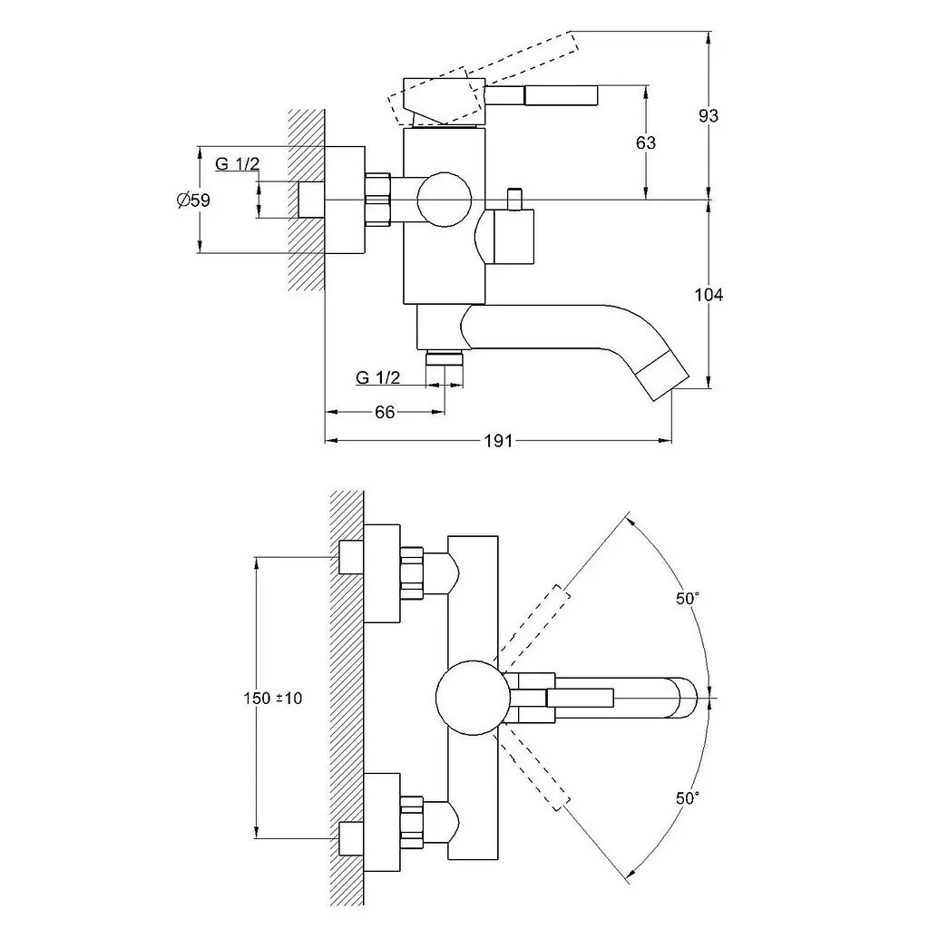 Змішувач для ванни TROYA GAP3-A097 нержавіюча сталь 30412 - фото 3