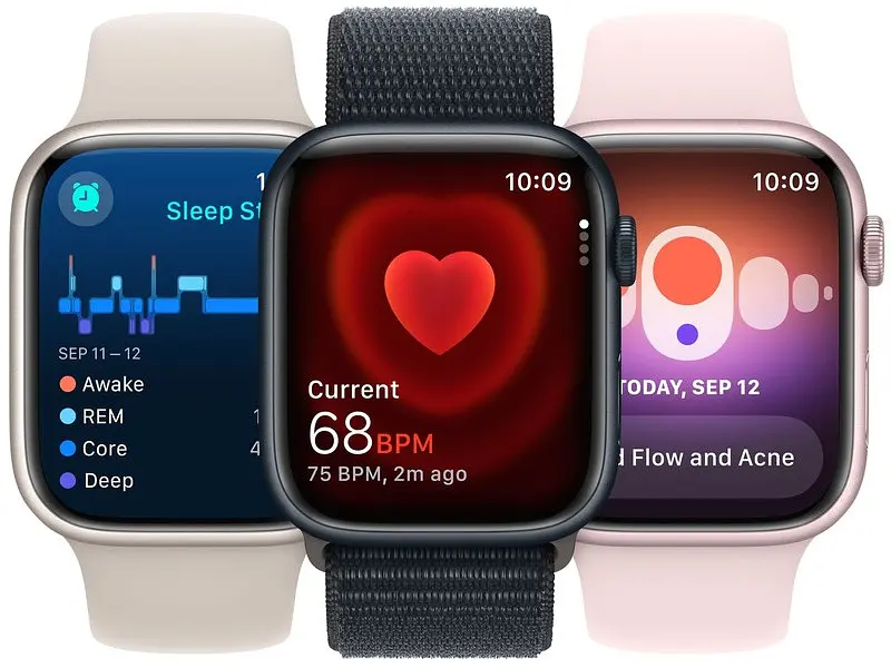 Смарт-годинник Apple Watch Series 9 GPS 41mm Silver Aluminum Case with Winter Blue Sport Loop (MR923) - фото 7