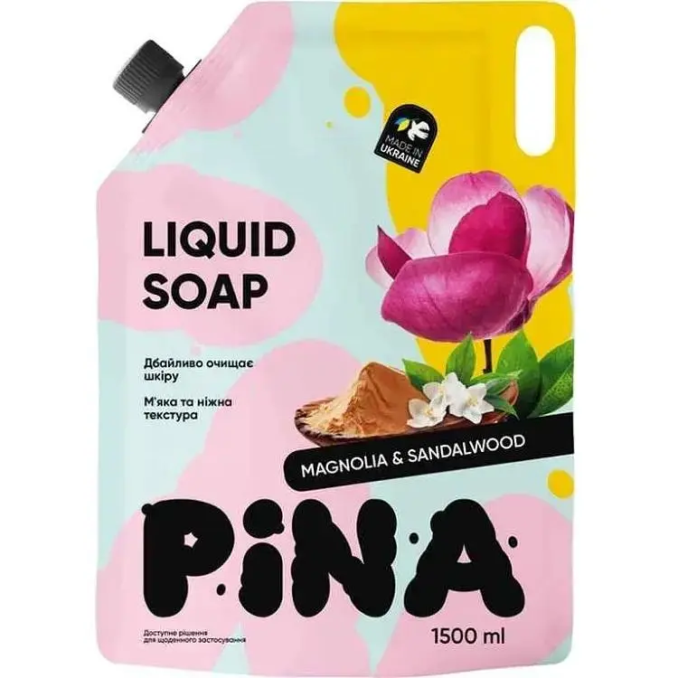 Мило рідке PINA 1,5л дой-пак Magnolia and sandalwood