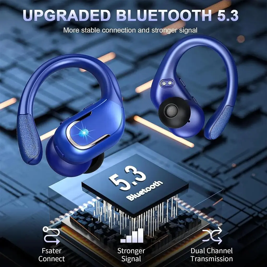 Бездротові навушники Bluetooth 5.3 з мікрофоном та шумозаглушенням CVC8.0 IP7 - фото 6