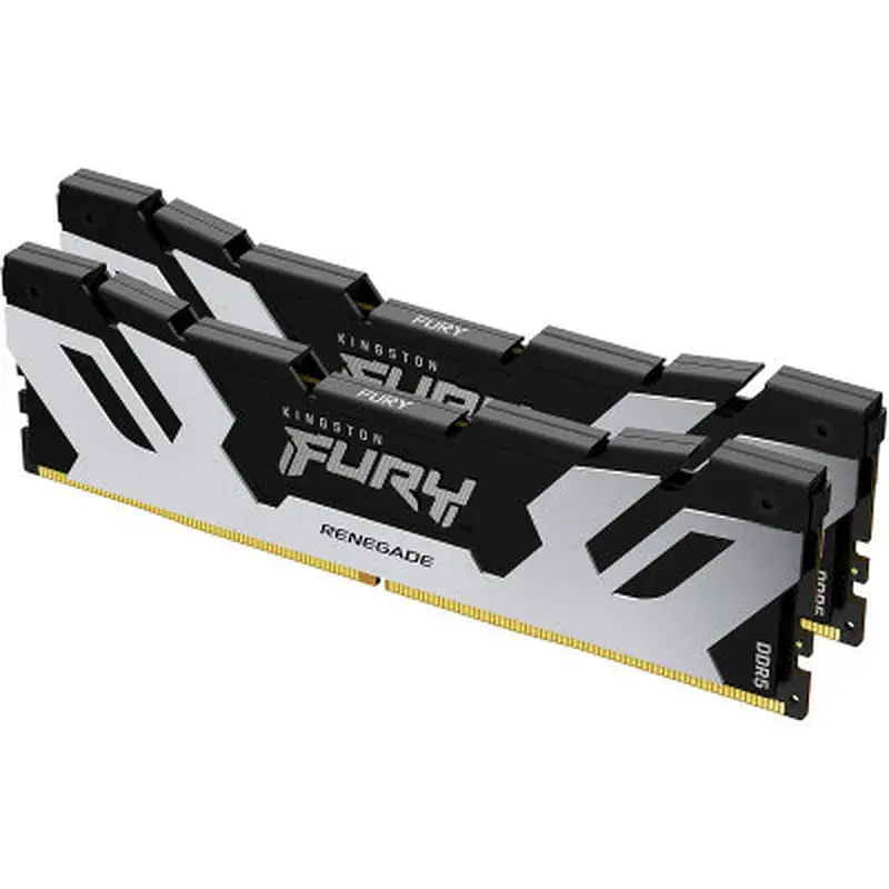 Модуль пам'яті для комп'ютера DDR5 96GB (2x48GB) 6400 MHz Renegade Silver XMP Kingston Fury (ex.HyperX) (KF564C32RSK2-96) - фото 2