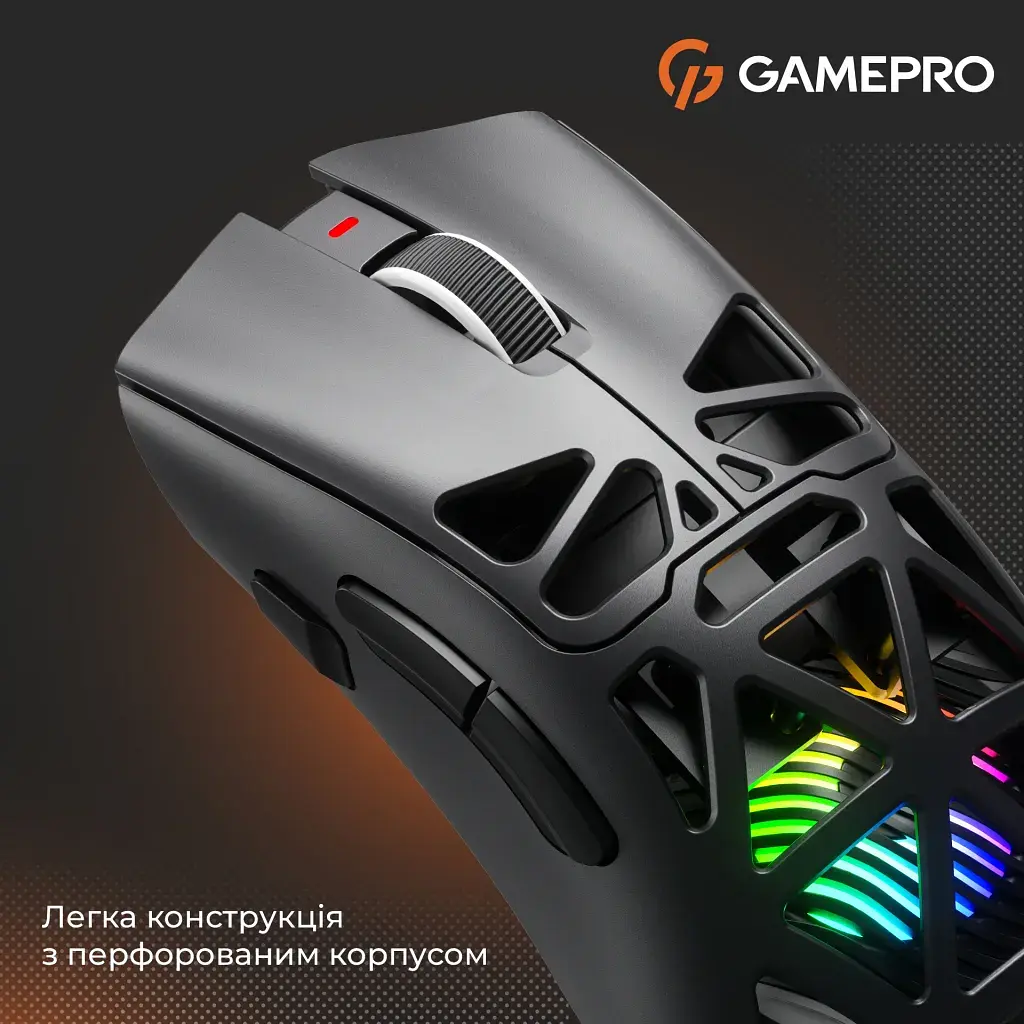 Мишка GamePro Genesis Hollow Wireless/Bluetooth/USB Black (GM870HB) - фото 9